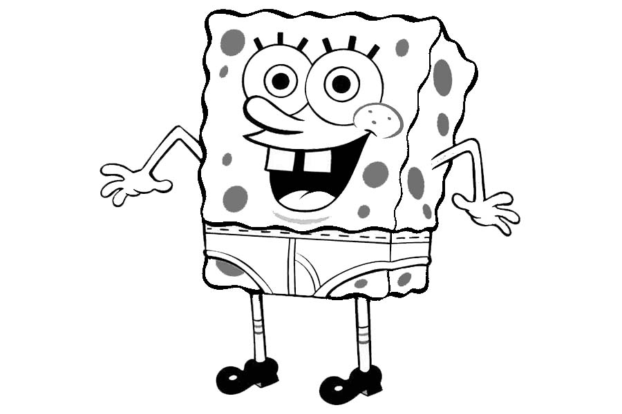 Spongebob in Handschuhen